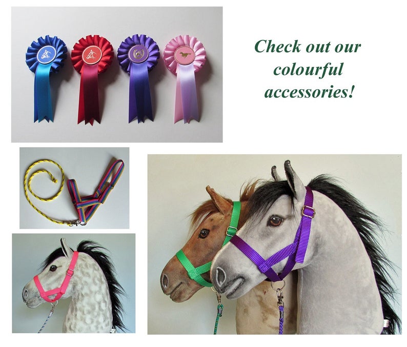 Hobby Horse Accessories, Halters, Rosettes, Ear bonnets – Laurel Designs