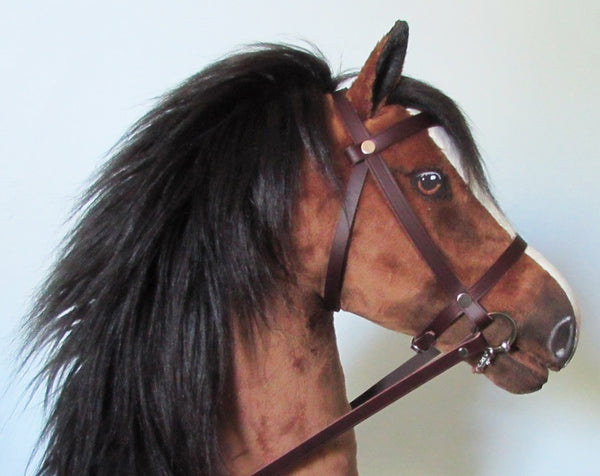Bright bay Hobby Horse with removable leather bridle