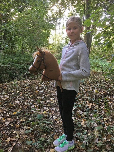 Chestnut Hobby Horse with removable leather bridle