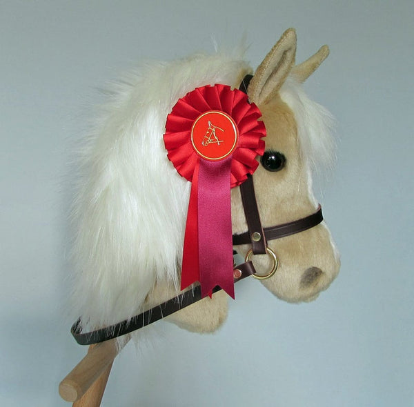 Rosette, show ribbon - Red satin