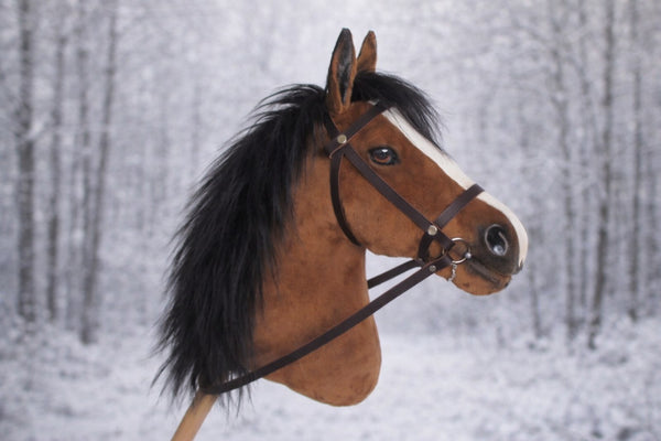 Bright bay Hobby Horse with removable leather bridle