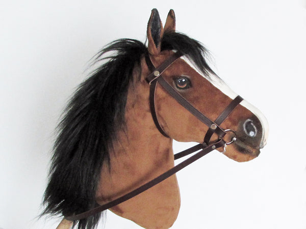 Bright bay Hobby Horse with removable leather bridle