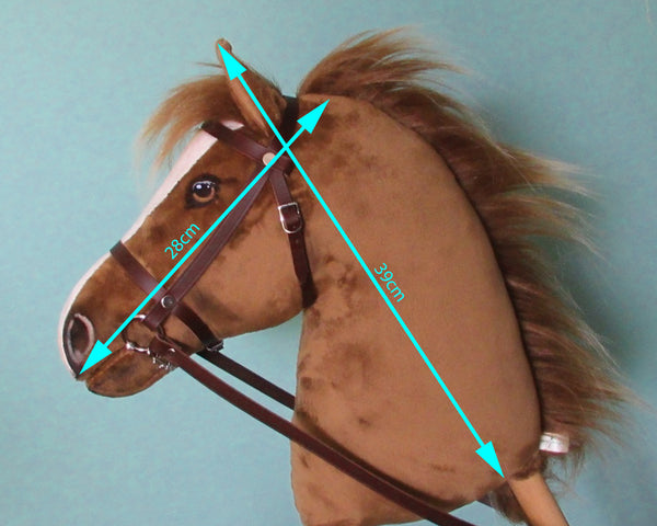 Grey dapple Clydesdale Hobby Horse with removable leather bridle