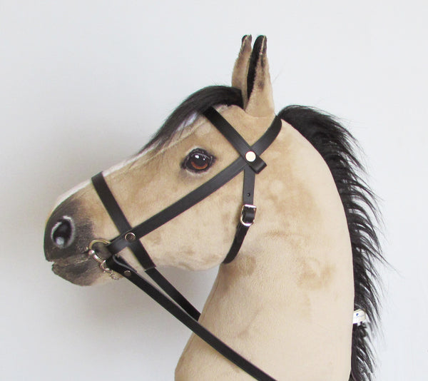 Buckskin Hobby Horse with removable leather bridle