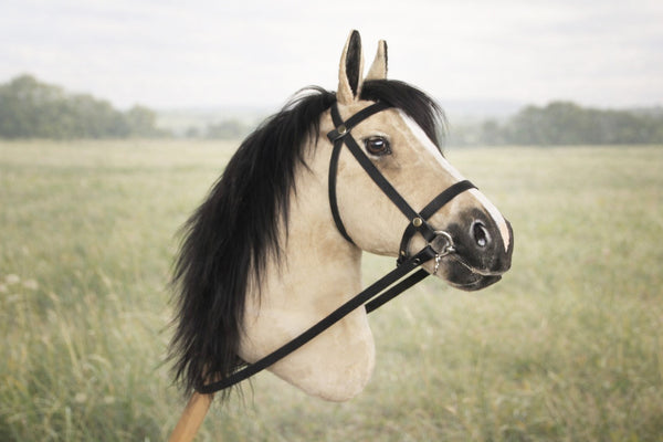 Buckskin Hobby Horse with removable leather bridle