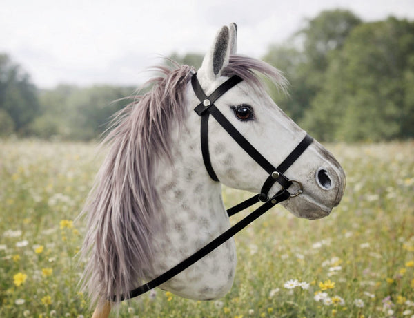 Dapple grey Hobby Horse with removable leather bridle