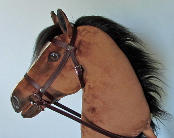 Bright bay Hobby Horse with removable leather bridle