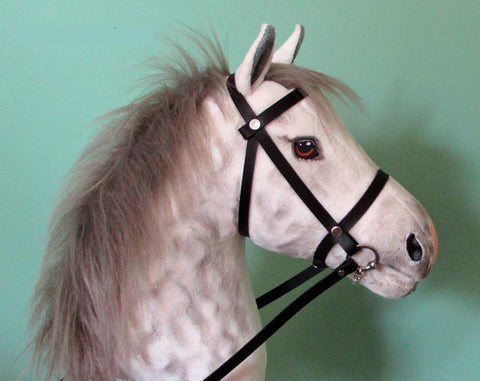 Dapple grey Hobby Horse with removable leather bridle