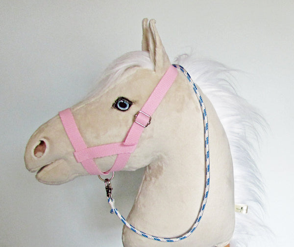 Pink halter and lead rope