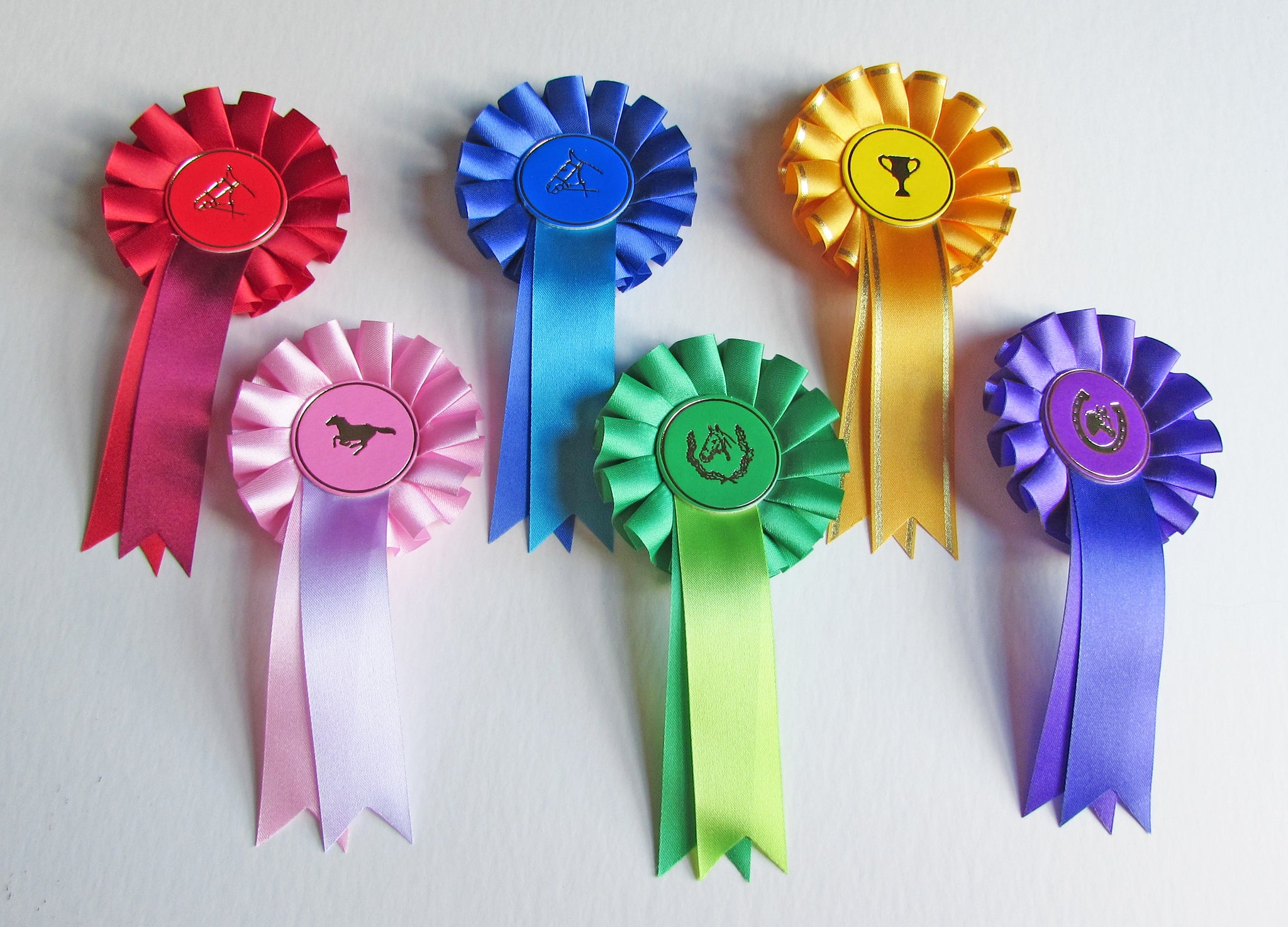 Rosette, show ribbon - Red satin – Laurel Designs