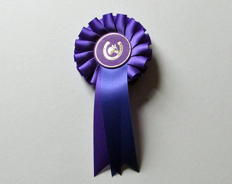 Rosette, show ribbon - Purple satin